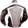 RTX Motocross Grey Leather Motorcycle Jacket